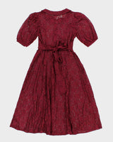 Vintage 80s Jazz Kids Lace Floral Dress - S