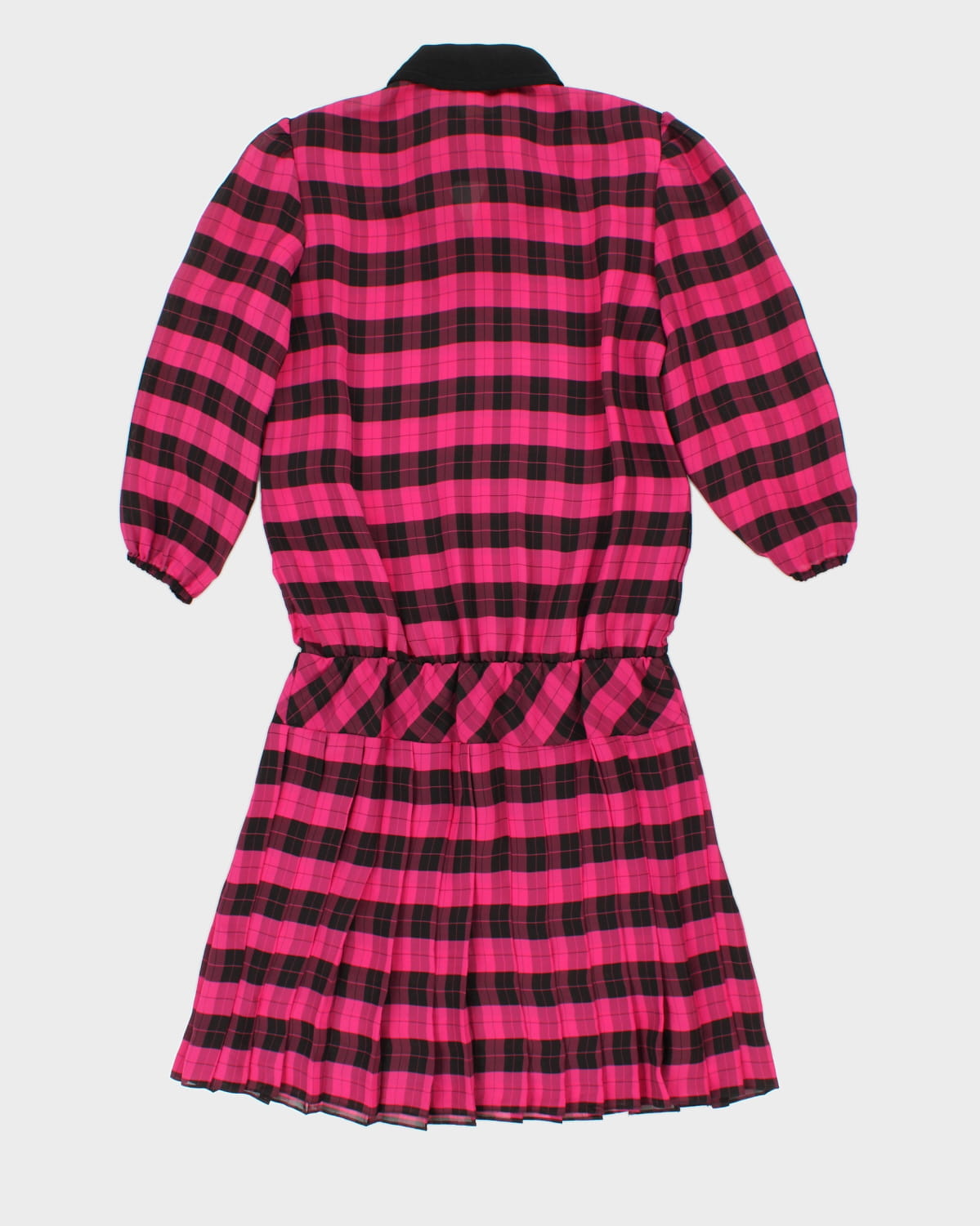 Vintage 80s Tobi Pink Check Dress - L