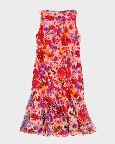 Y2K 00s Ralph Lauren Floral Silk Dress - M