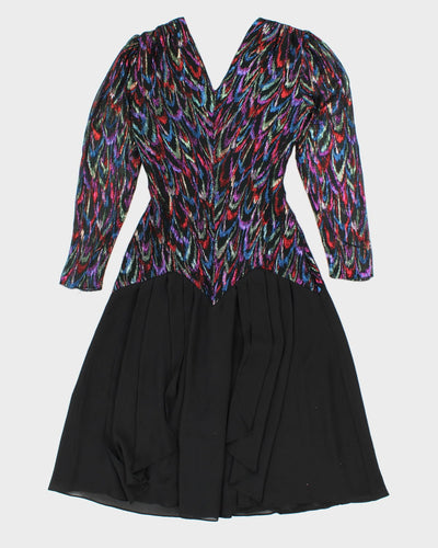 Vintage 80s Nu Mode Glittered Party Dress - M