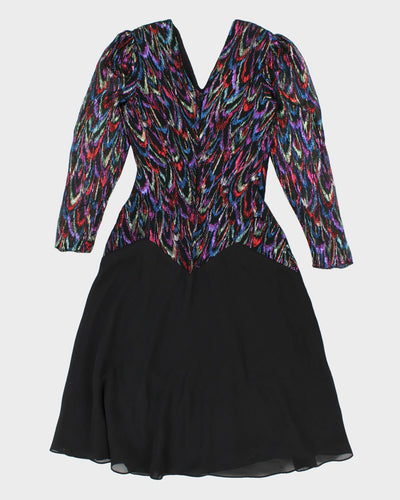 Vintage 80s Nu Mode Glittered Party Dress - M