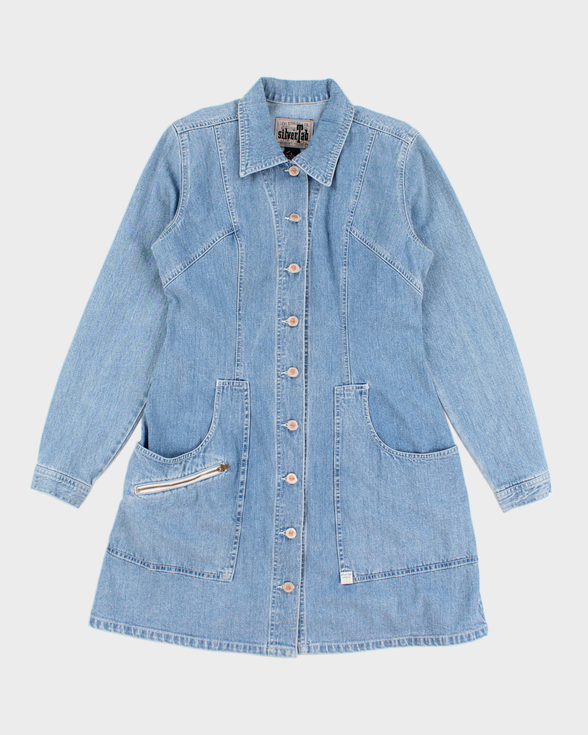 Vintage 90s Levi's Silver Tab Denim Dress - L