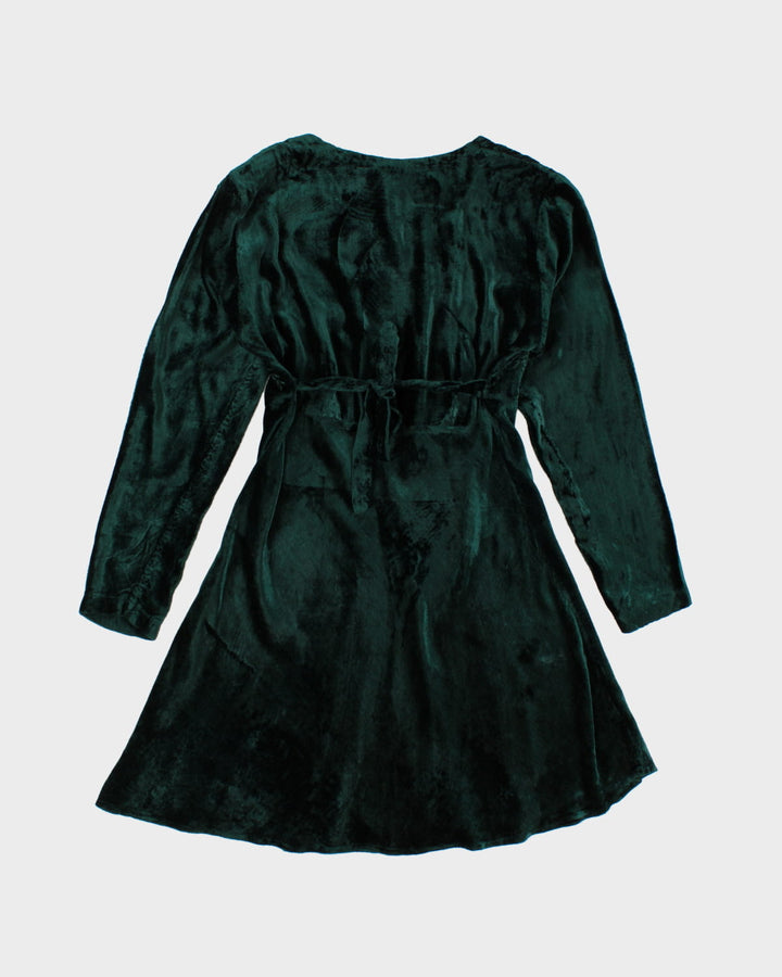 Vintage Nostalgia Velvet Embroidered Dress - M