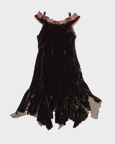 Vintage 90s/00s Biscotti Collezioni Velvet Dress - XS