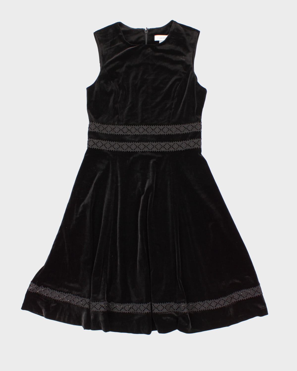 All Black Velour Calvin Klein Dress - S