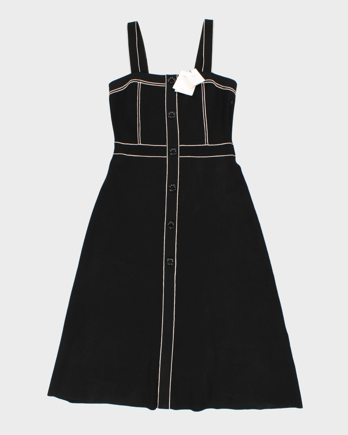 Sandro Black Knit Button Dress - M