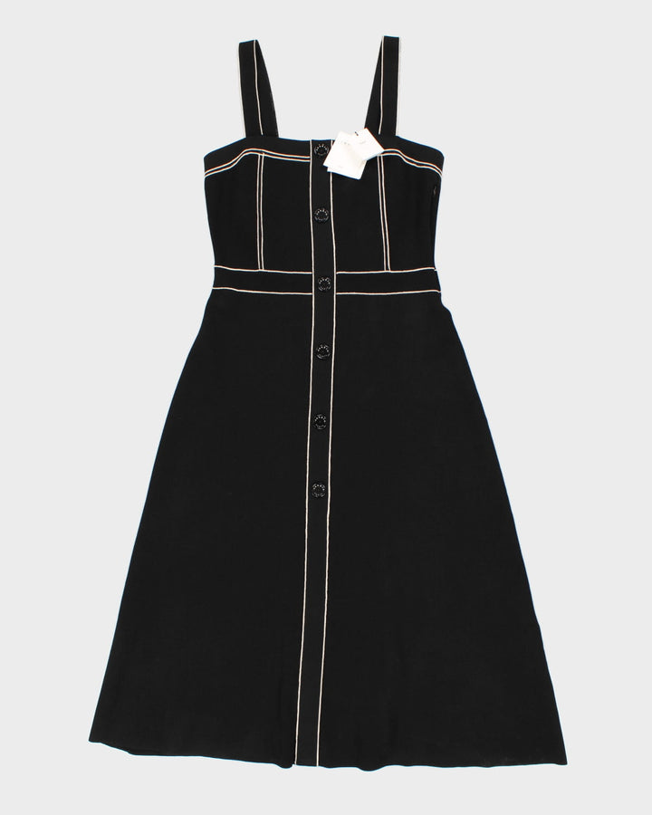 Sandro Black Knit Button Dress - M Rokit Sandro Black Knit Button Dress - M Rokit
