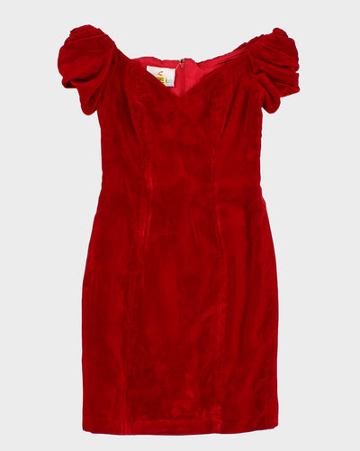 Perfect Red Velvet Dress - S