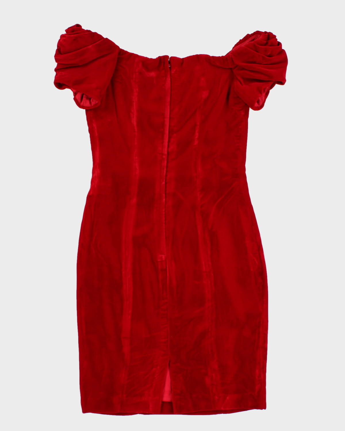 Perfect Red Velvet Dress - S