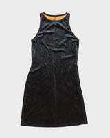 Vintage 90s All That Jazz Blue/Gold Two Tone Velvet Dress - M