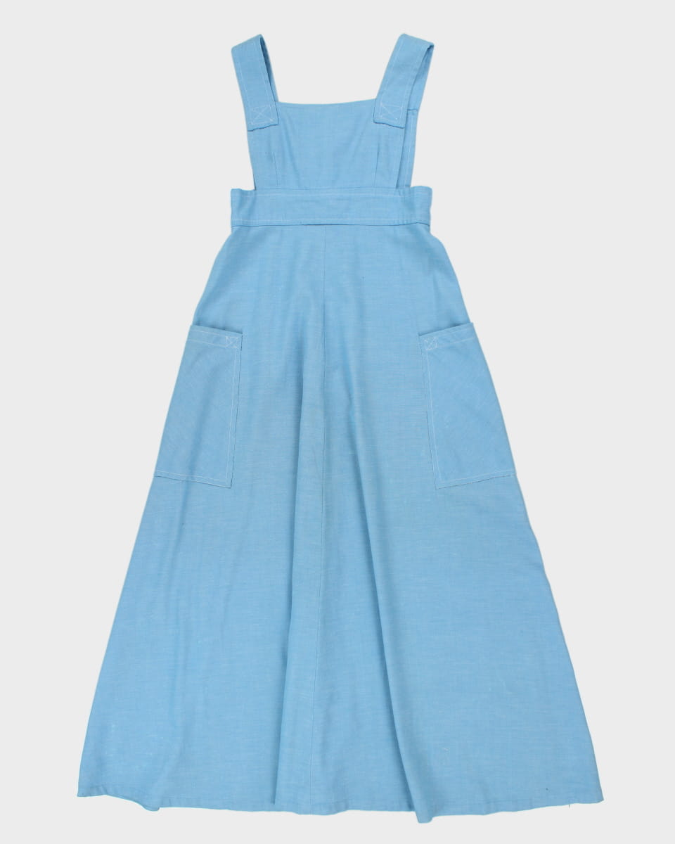 Vintage Handmade Blue Pinafore Style Dress - S
