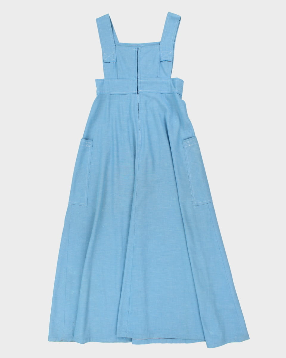 Vintage Handmade Blue Pinafore Style Dress - S