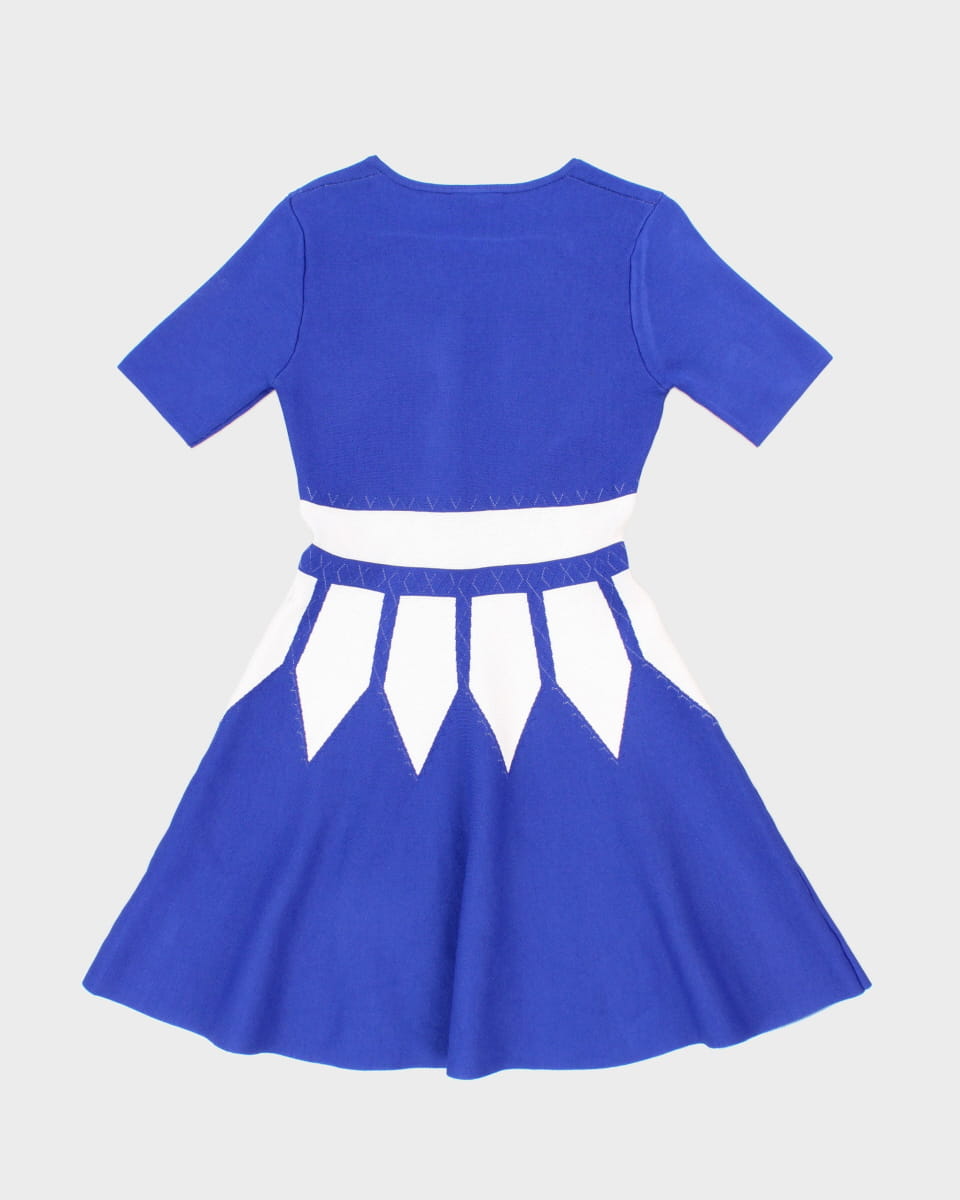 Alexander McQueen Blue Skater Dress - M