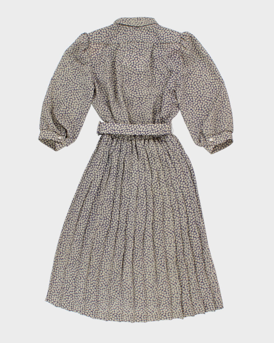 Retro 60s Maison Carroll Petites Floral Belted Dress - L