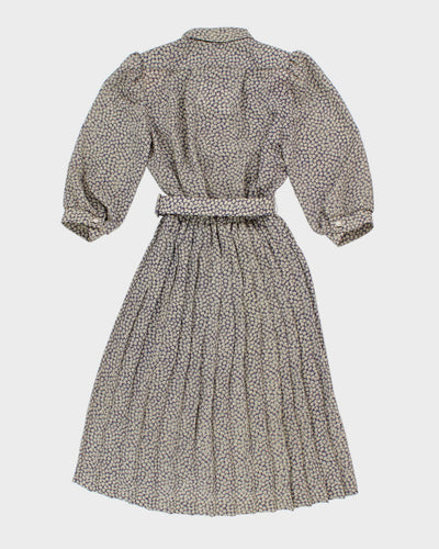 Retro 60s Maison Carroll Petites Floral Belted Dress - L