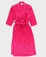 Vintage Leslie Belle 3/4 Sleeve Belted Dress - L
