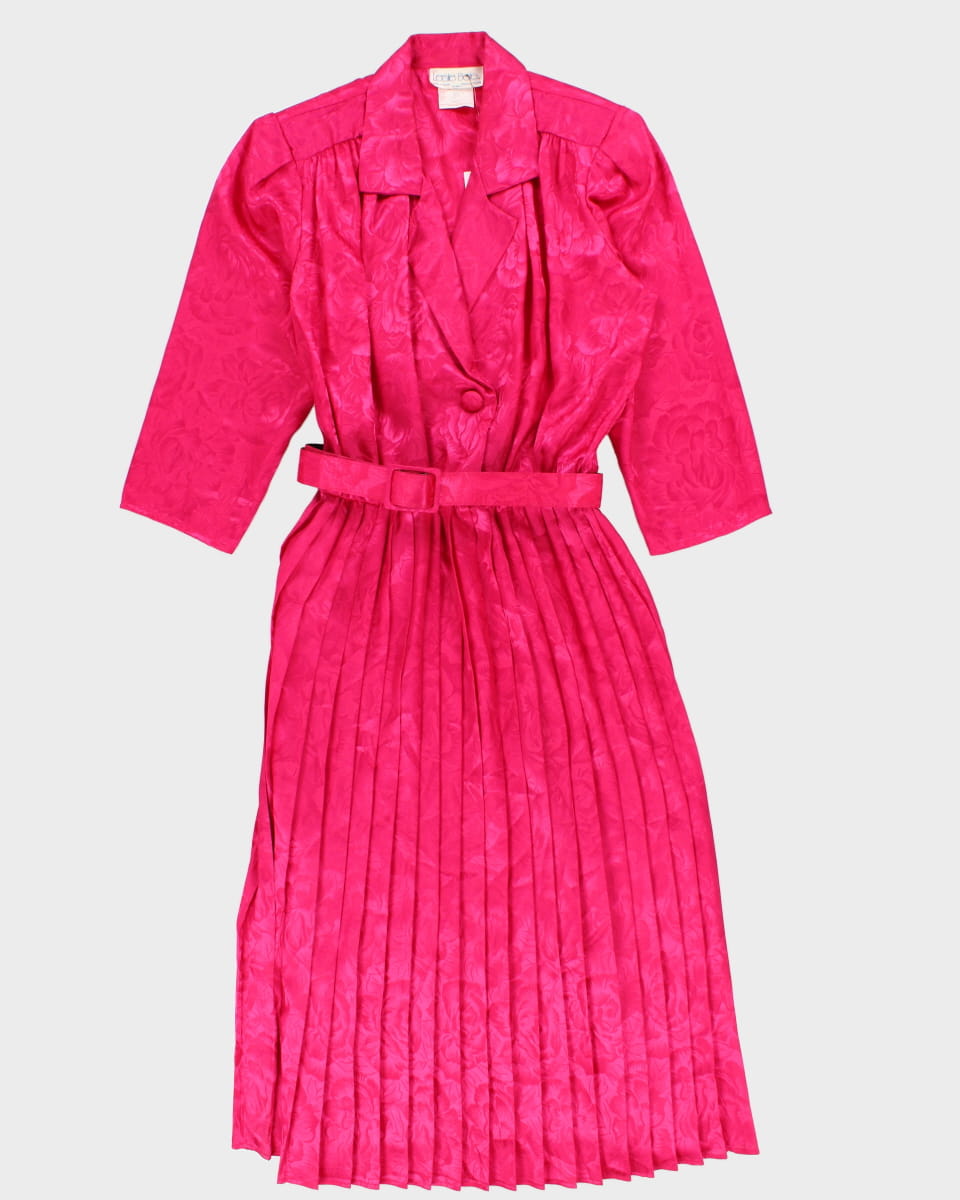 Vintage Leslie Belle 3/4 Sleeve Belted Dress - L