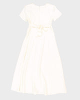 Vintage 80s Be Smart Cream Evening Maxi Dress - S