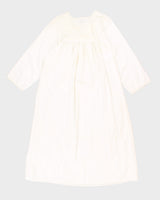 Vintage 90s Nice N Comfy Cream Cotton Dress - M