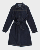 Y2K 00s Armor Jeans Navy Denim Button Down Dress - M