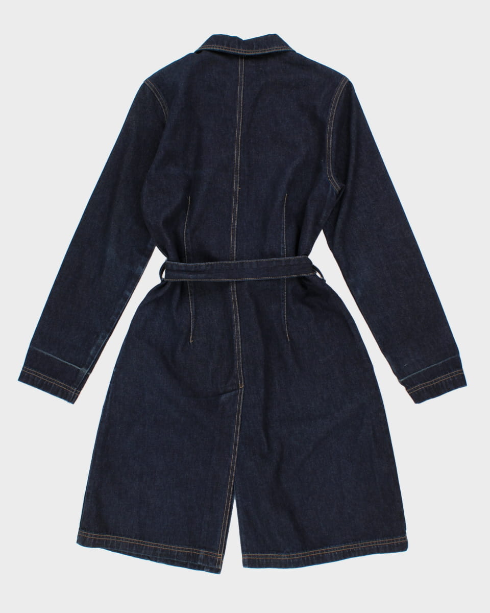 Y2K 00s Armor Jeans Navy Denim Button Down Dress - M