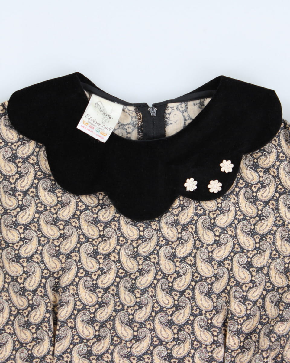 Vintage Elvira Vali Paisley Dress - M