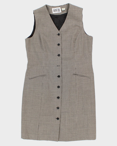 Vintage Yves Cossette Depeche Mode Houndstooth Wool Dress - L