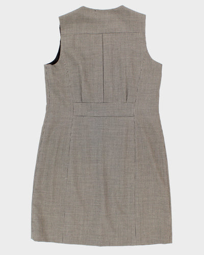 Vintage Yves Cossette Depeche Mode Houndstooth Wool Dress - L