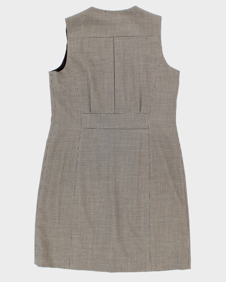Vintage Yves Cossette Depeche Mode Houndstooth Wool Dress - L