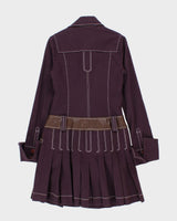 Y2K 00s Mia Mia Purple Zip Up Dress - S