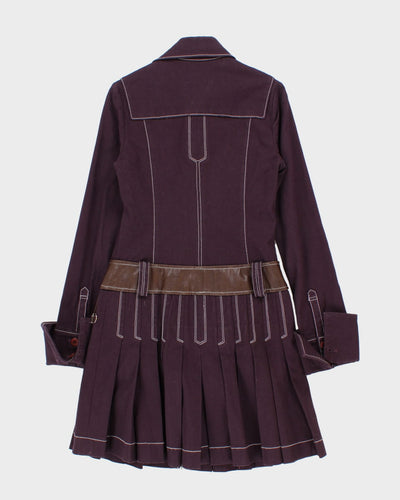 Y2K 00s Mia Mia Purple Zip Up Dress - S