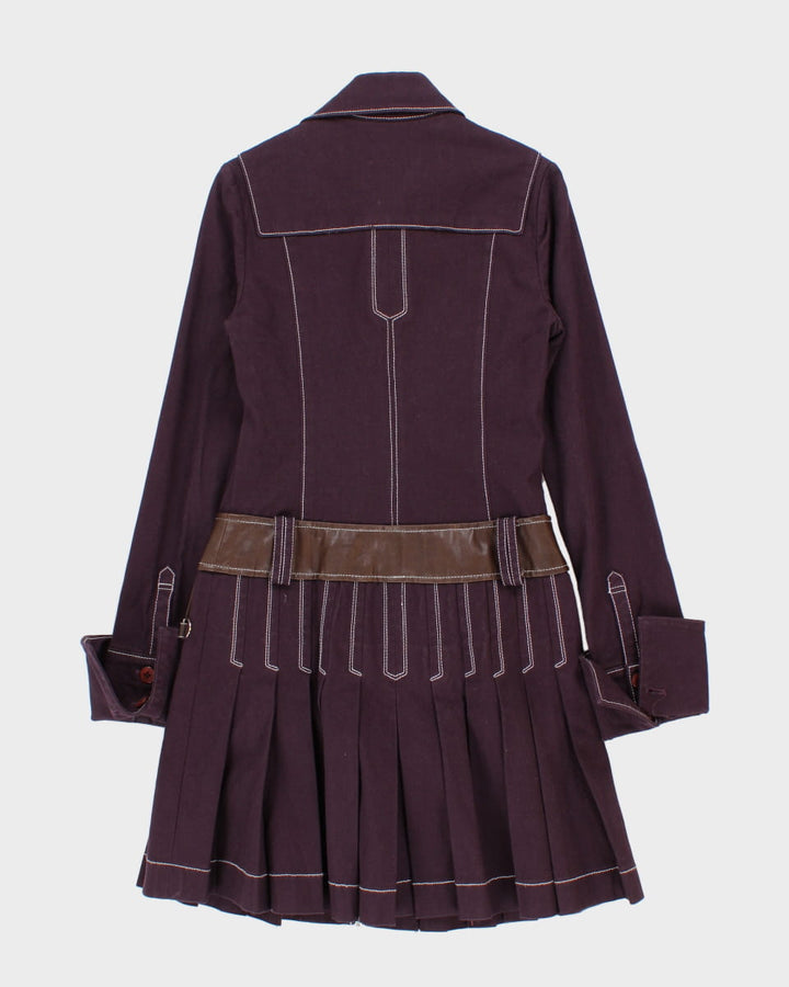 Y2K 00s Mia Mia Purple Zip Up Dress - S