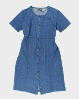 Vintage 90s Penmans Denim Embroidered Dress - L