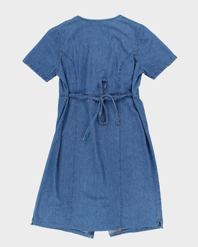 Vintage 90s Penmans Denim Embroidered Dress - L