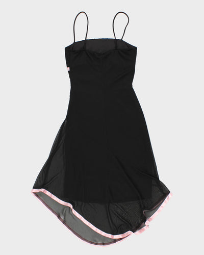 Y2K 00s Jessica Pink Detailed Little Black Dress - XS