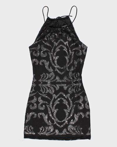 Y2K 00s Le Chateau Sequined Mini Dress - XXS