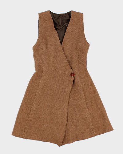 Vintage Brown Wrap Dress - S