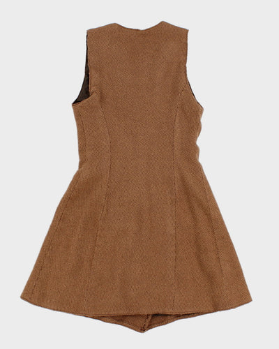 Vintage Brown Wrap Dress - S