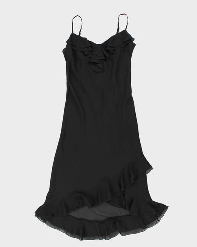 90's Vintage Black Maxi Party Dress - S
