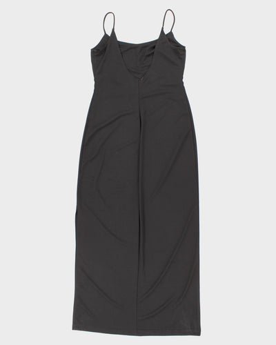 90's Vintage Black Maxi Party Dress - M