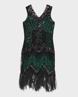 Tassel and Sequin Flapper Dress - L