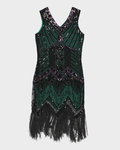 Tassel and Sequin Flapper Dress - L