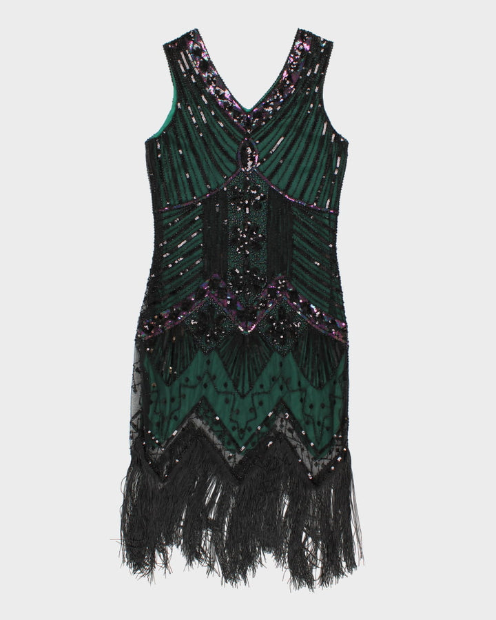Tassel and Sequin Flapper Dress - L