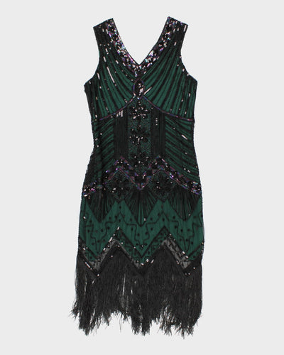 Tassel and Sequin Flapper Dress - L