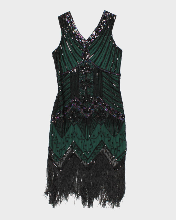 Tassel and Sequin Flapper Dress - L