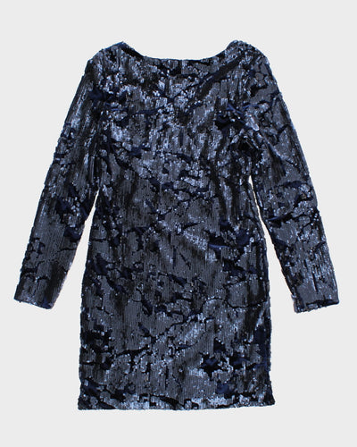 Long Sleeve Sequin Flapper Dress - M
