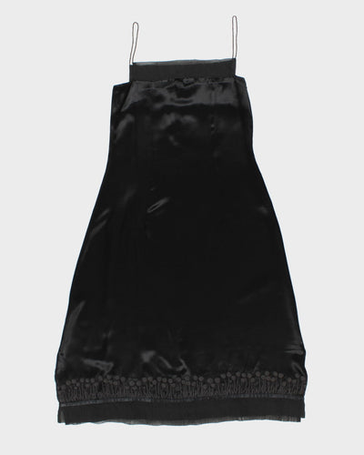 Darling Vintage Square Neck Evening Dress with Beading Details - M