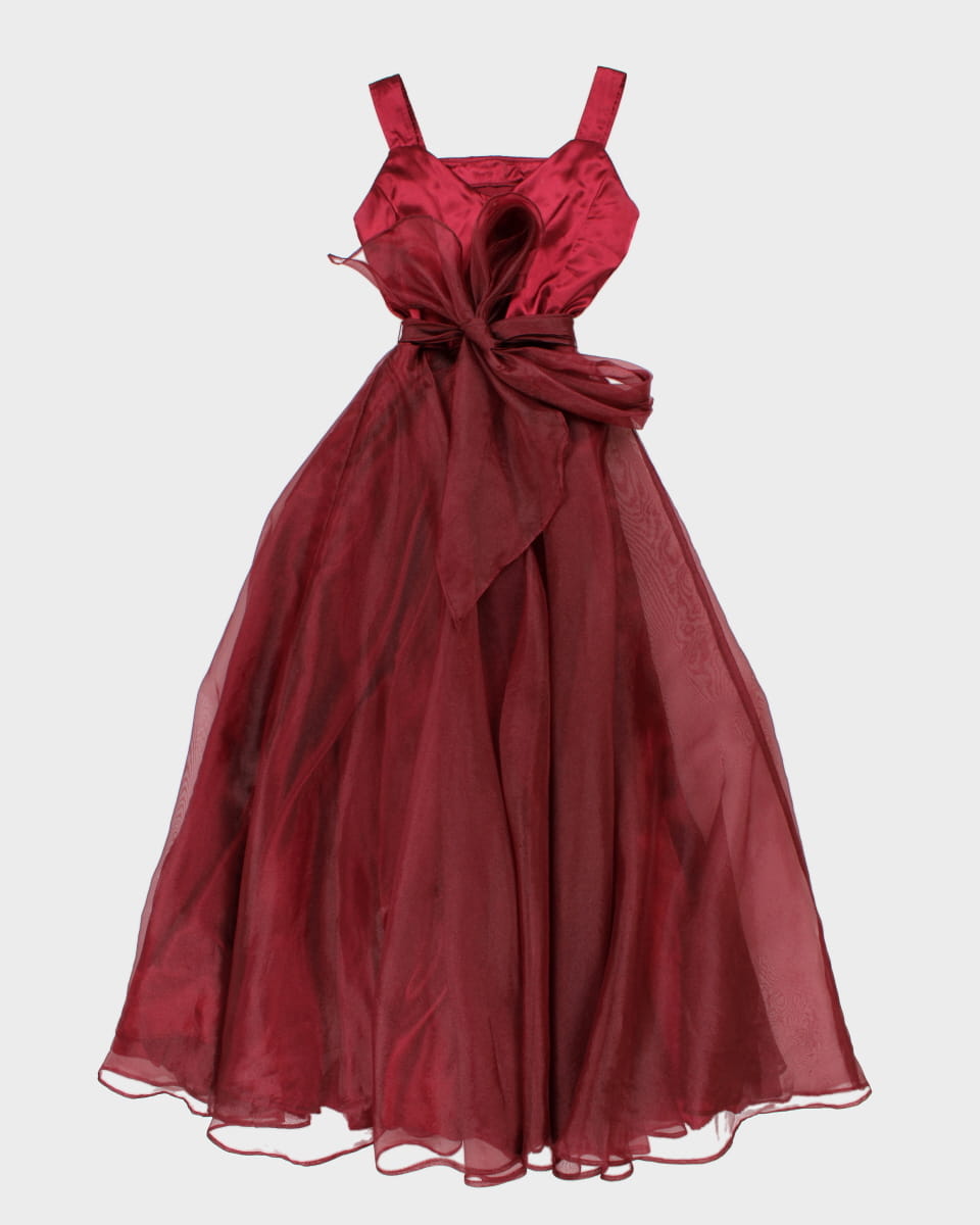 2000's Dream Prom Dress in Burgundy S M – Rokit - Main Image