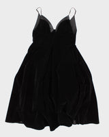 Vintage Black Velvet Gown - M L