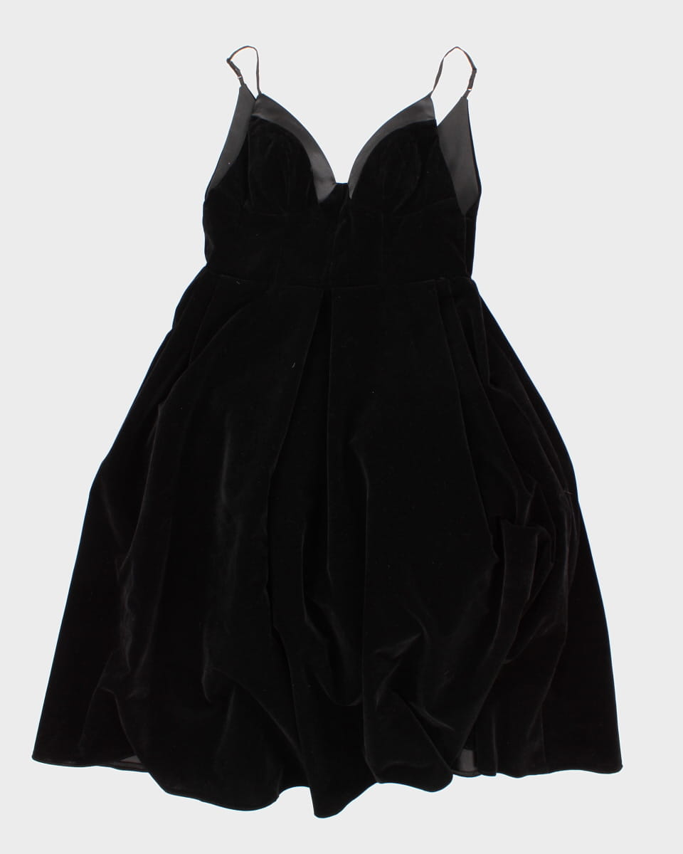 Vintage Black Velvet Gown - M L